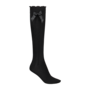 Lady kneehigh socks, black, with bow 35/38