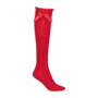 Lady kneehigh socks, red, with bow 35/38