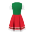 Dirndl 2-dlg., groen/rood, Carmenblouse_