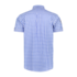 Overhemd korte mouw, borduurwerk, blauw/wit_