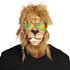 St. Latex gezichtsmasker Rasta lion met haar en bril_