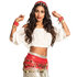 Set Belly dance  kleuren 4 kleuren ass. (hoofdband, armbanden en ceintuur)_