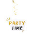 Set 2 Decoratieswirls 'Party Time' 2 kleuren dubbelzijdig (85 cm)_