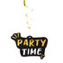 Set 2 Decoratieswirls 'Party Time' 2 kleuren dubbelzijdig (85 cm)_