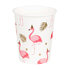 Set 10 Paper Cups Flamingo (21 cl)_
