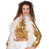 St. Boa 50 g Glamour wit met goud (180 cm)_