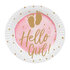 Set 10 Paper plates 'Hello Girl!' (23 cm)_