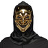 Gezichtsmasker Crazy killer met kap goud_