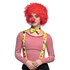 St. Pruik Clown Frizzy rood_