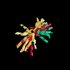 Broche Frutsels rood/geel/groen_