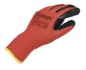 Werkhandschoenen latex crinkle rood zwart maat 10_