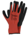 Werkhandschoenen latex crinkle rood zwart maat 9_