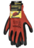Werkhandschoenen latex crinkle rood zwart maat 9_