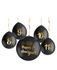 Latexballonnen - Countdown Set - BlackGold HNY - 33 cm & 61 cm - 5 stuks_