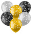 Latexballonnen - BlackGold HNY - Zwart, Goud, Zilver - 6 stuks_