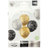Latexballonnen - BlackGold HNY - Zwart, Goud, Zilver - 6 stuks_