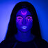 Schmink kit Bright witch UV (UV poeder schmink, lipstick, vel strass steentjes, applicator en spons)_