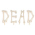 Grafsteen decoratieset (3 grafstenen, 2 skelet armen, 4 botten in de vorm van letters DEAD, zwarte kraai, zwarte bloem, 4 ratten, 7 spinnen, bebloed verband, spinrag)_