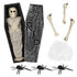 Mummy decoratieset (mummy in doodskist, 3 botten, 1 spinnenweb, 3 spinnen)_