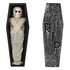 Mummy decoratieset (mummy in doodskist, 3 botten, 1 spinnenweb, 3 spinnen)_