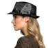 Hoed Popstar sequins zwart_