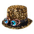 Hoed Desert dream goud met partybril_