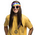 Set Hippie John (hoofdband, partybril, pruik en ketting)_