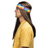 Set Hippie John (hoofdband, partybril, pruik en ketting)_