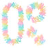Hawa√Øset Pastel (hoofdband, hawa√Økrans en 2 armbanden)_