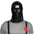 Face mask Mime black with hood_
