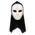 Face mask Mime white with hood_
