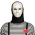Face mask Mime white with hood_
